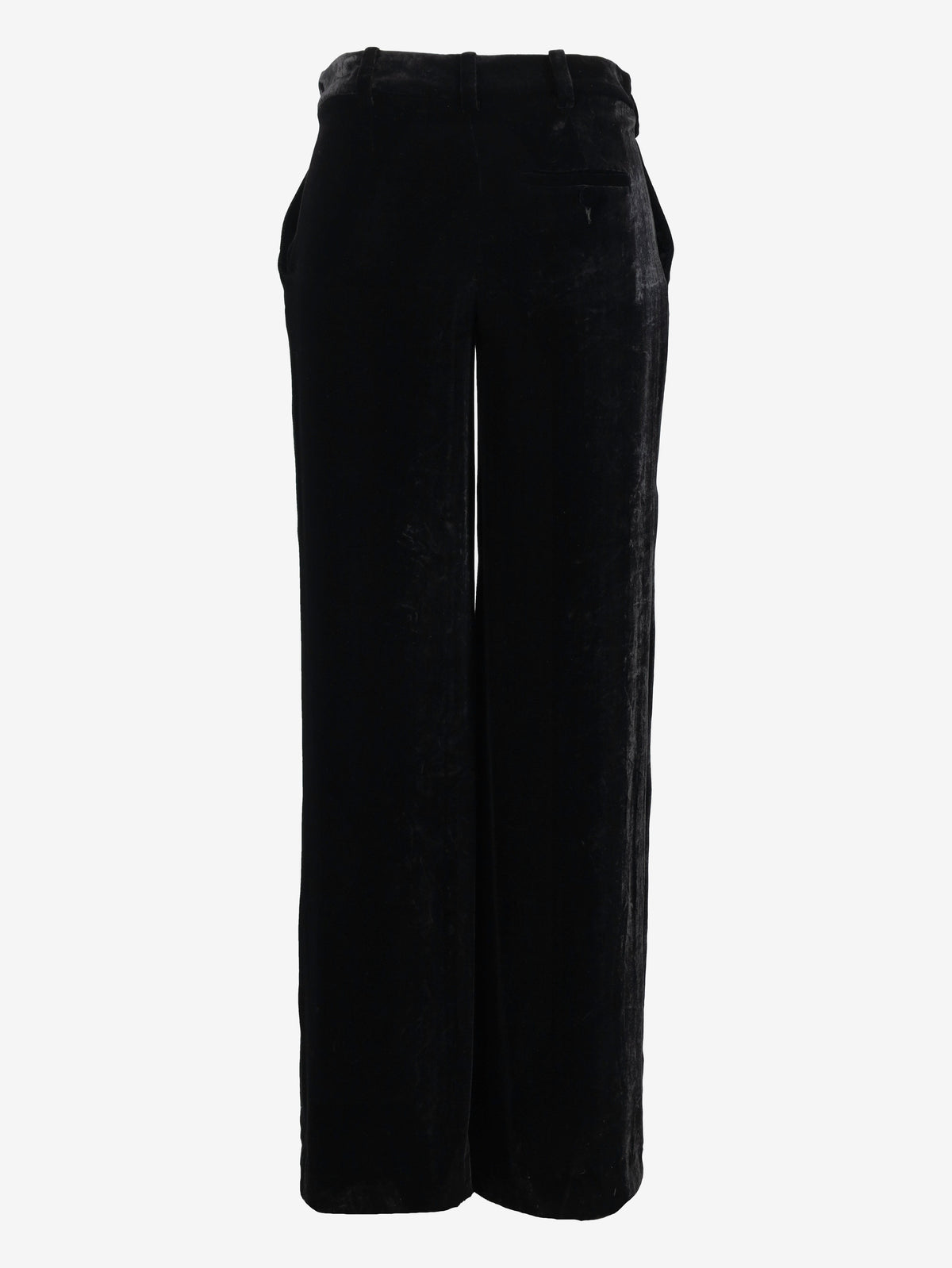 Salvatore Ferragamo Velvet-Effect Wide-Leg Trousers CVM26.8.6  Salvatore Ferragamo 