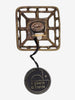 Vintage Square Clip-On Earrings with Amber Center W13426.52  Vintage 