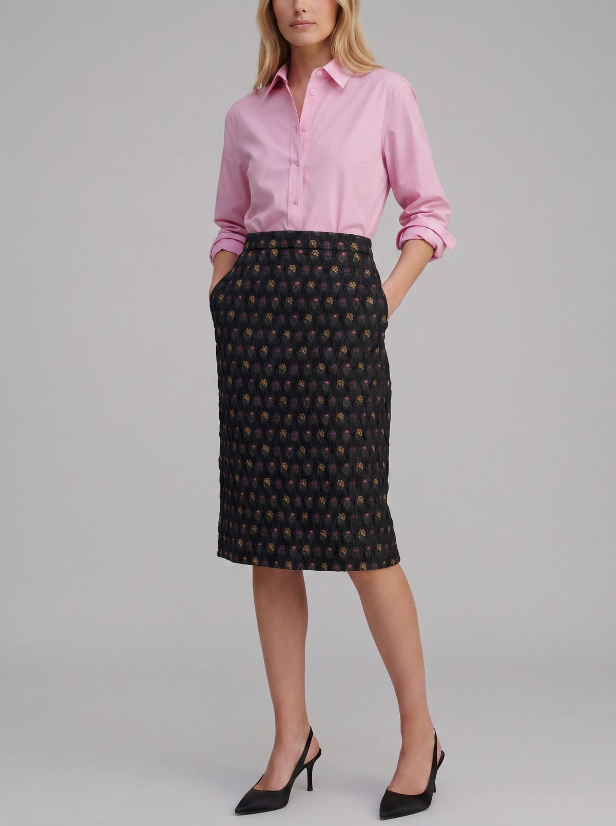 Valentino Boutique Textured Midi Skirt MR01032026.5  Valentino Boutique 