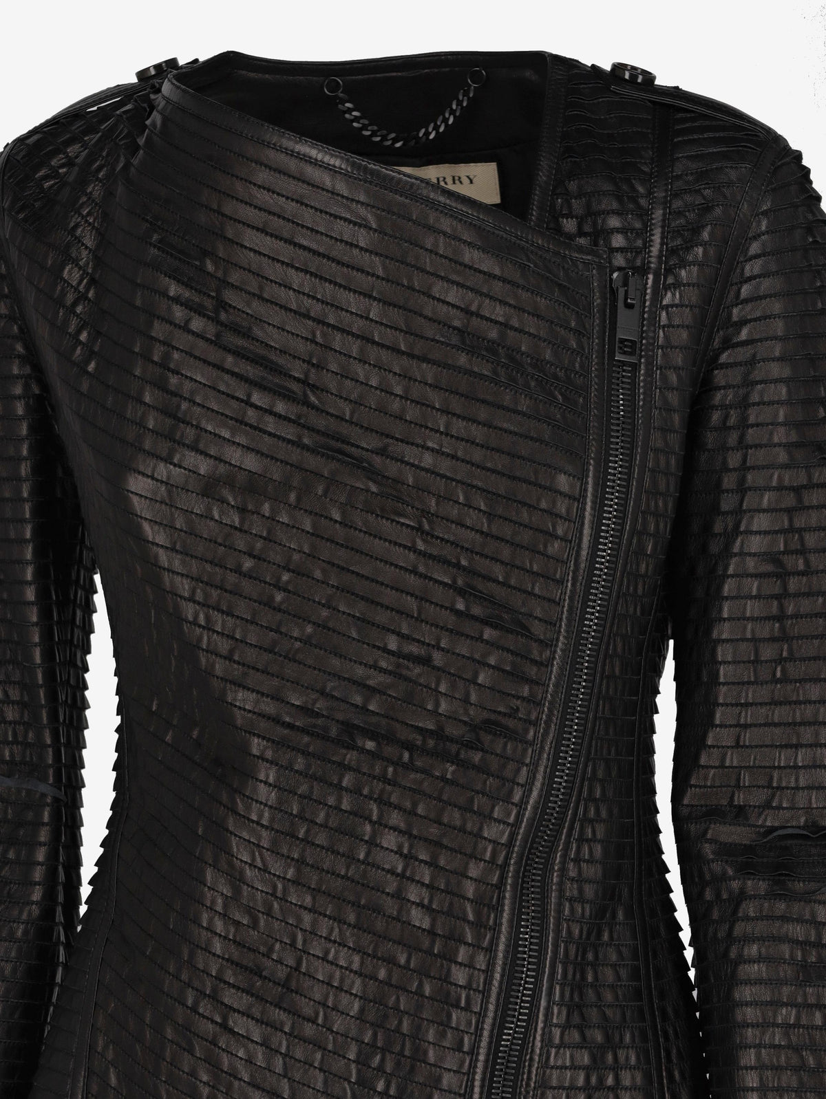 Burberry Leather Jacket with Shoulder Button Detail W7426.13  Burberry 