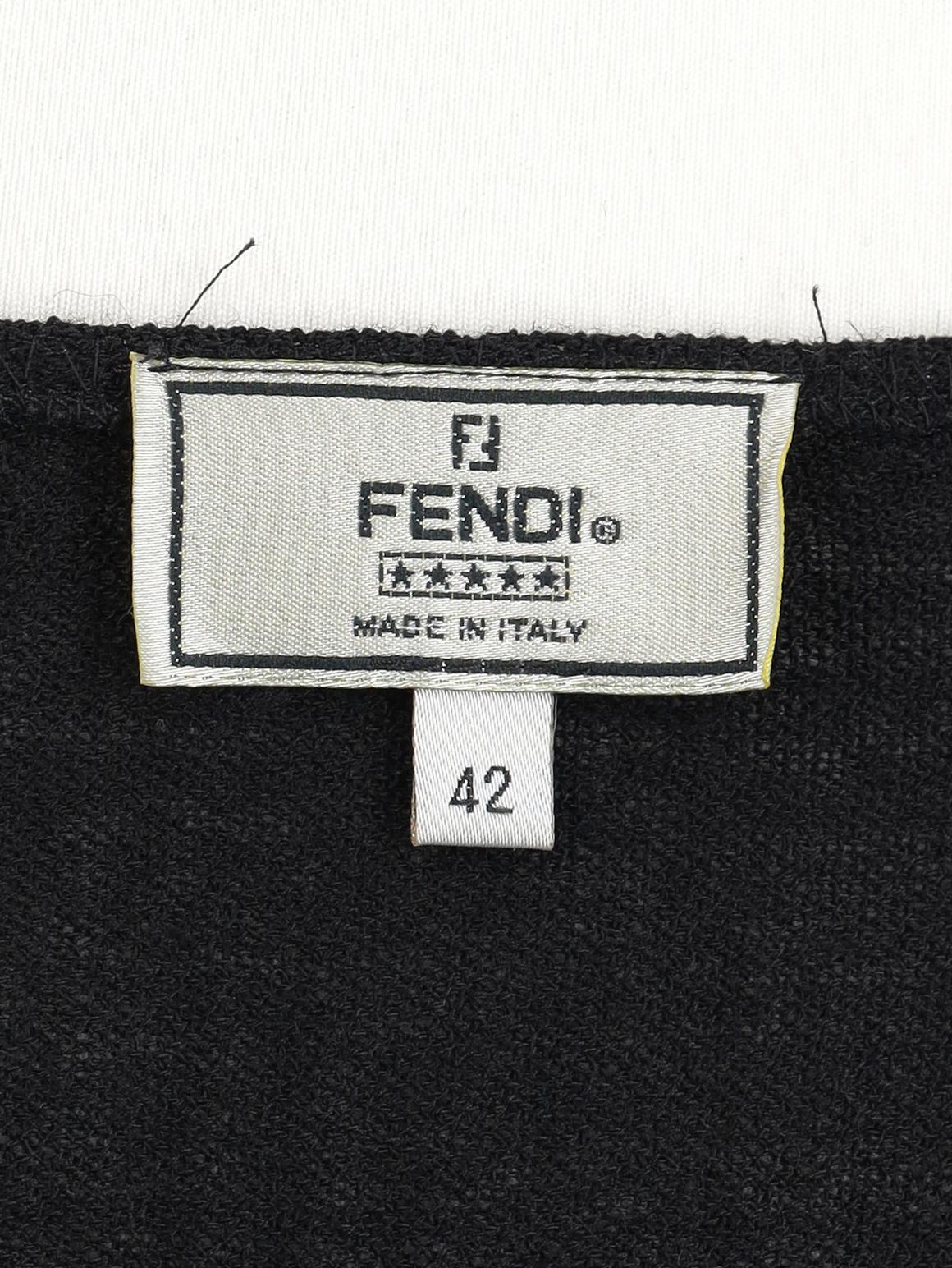 Fendi Wool Midi Skirt