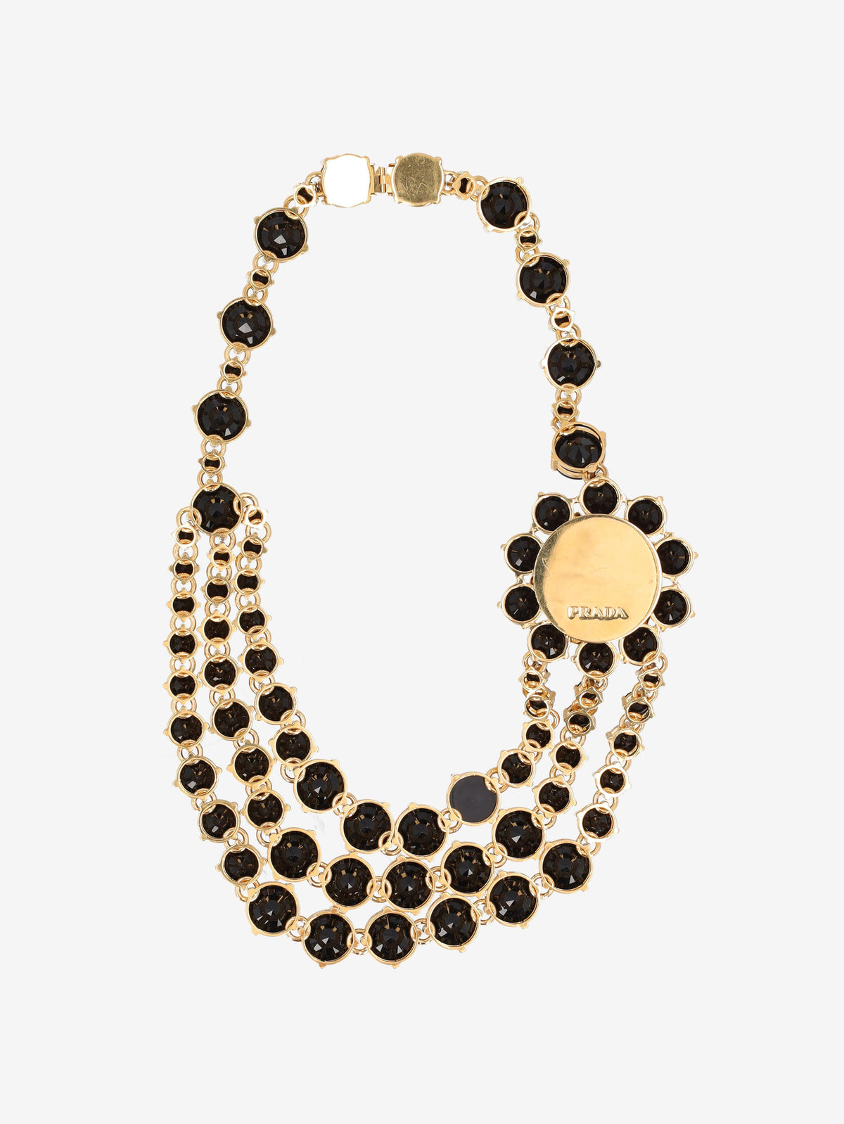 Prada Rose & Crystal Multi-Strand Necklace W13426.124  Prada 