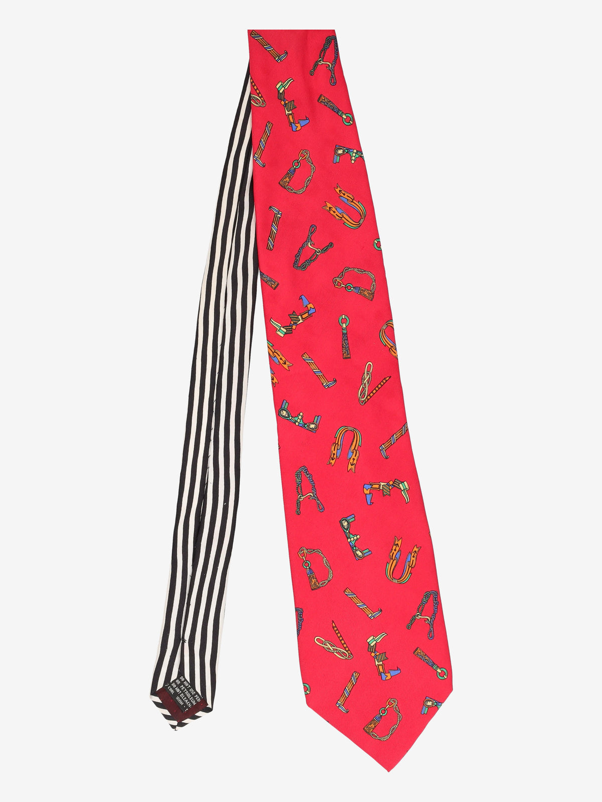 Gianni Versace Lettering Print Silk Tie W24626.7  Versace 