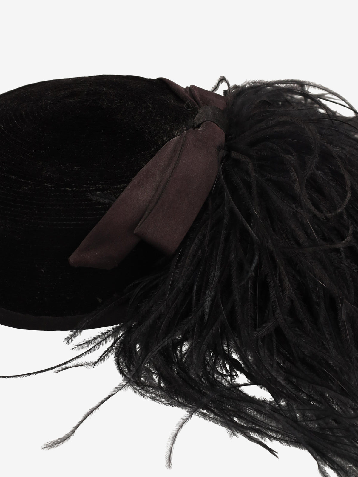 Vintage Feather & Bow Cocktail Hat W27526.146  Vintage 