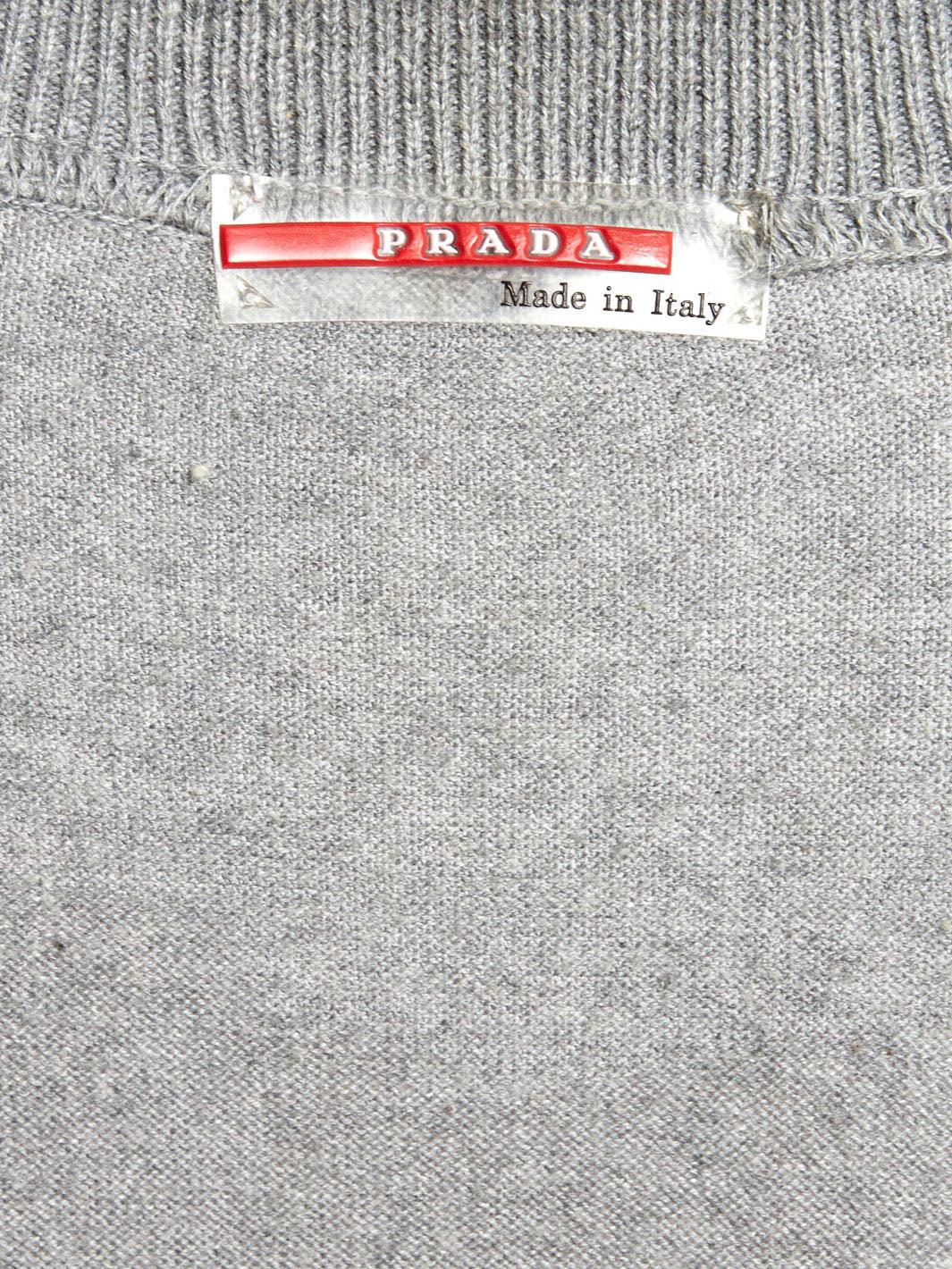Y2K Prada sweatshirt in cotton and technical fabric