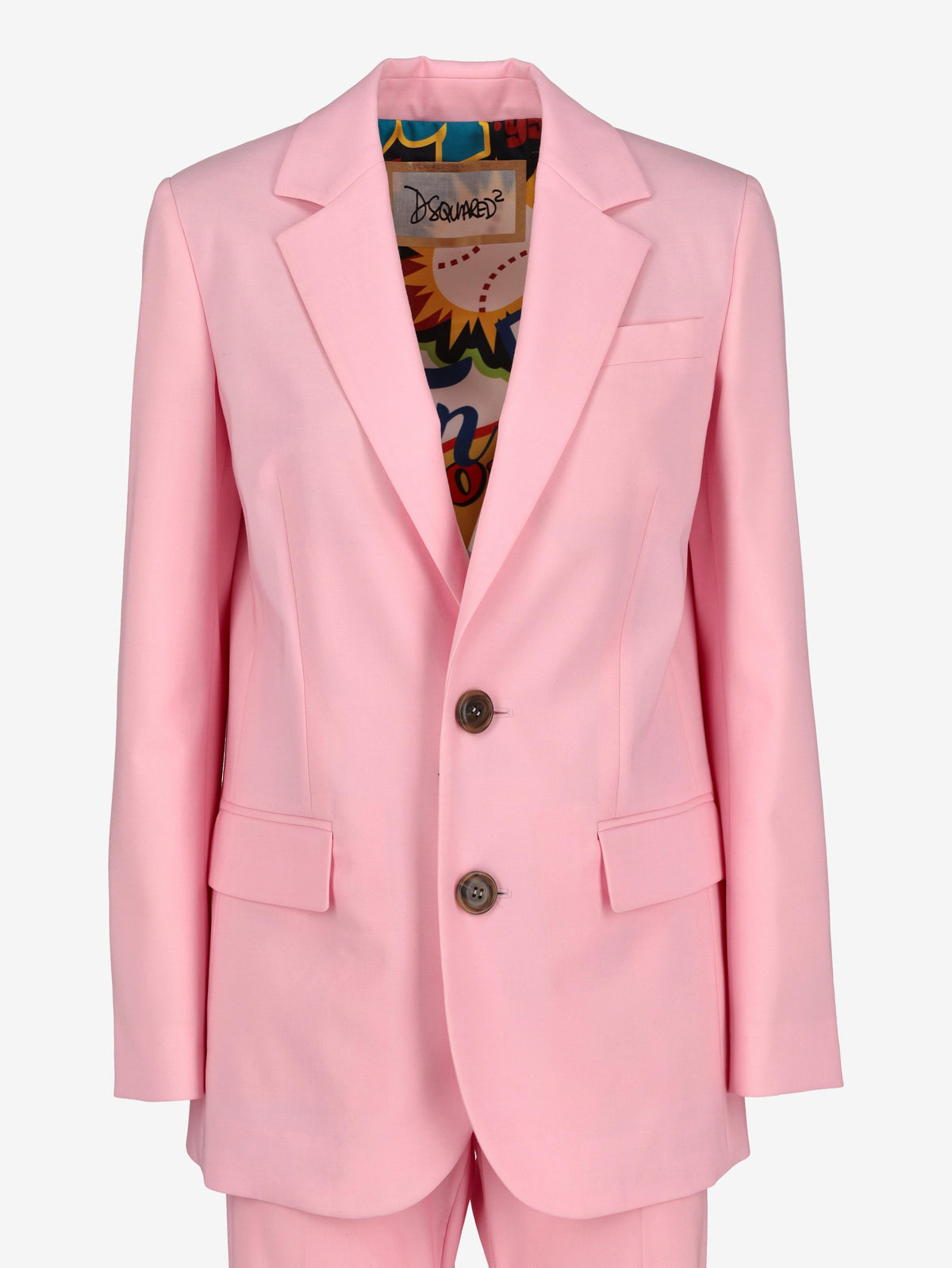 DSQUARED2 Pink Blazer Suit Set with Graphic Lining CVM26.23.206  Dsquared² 