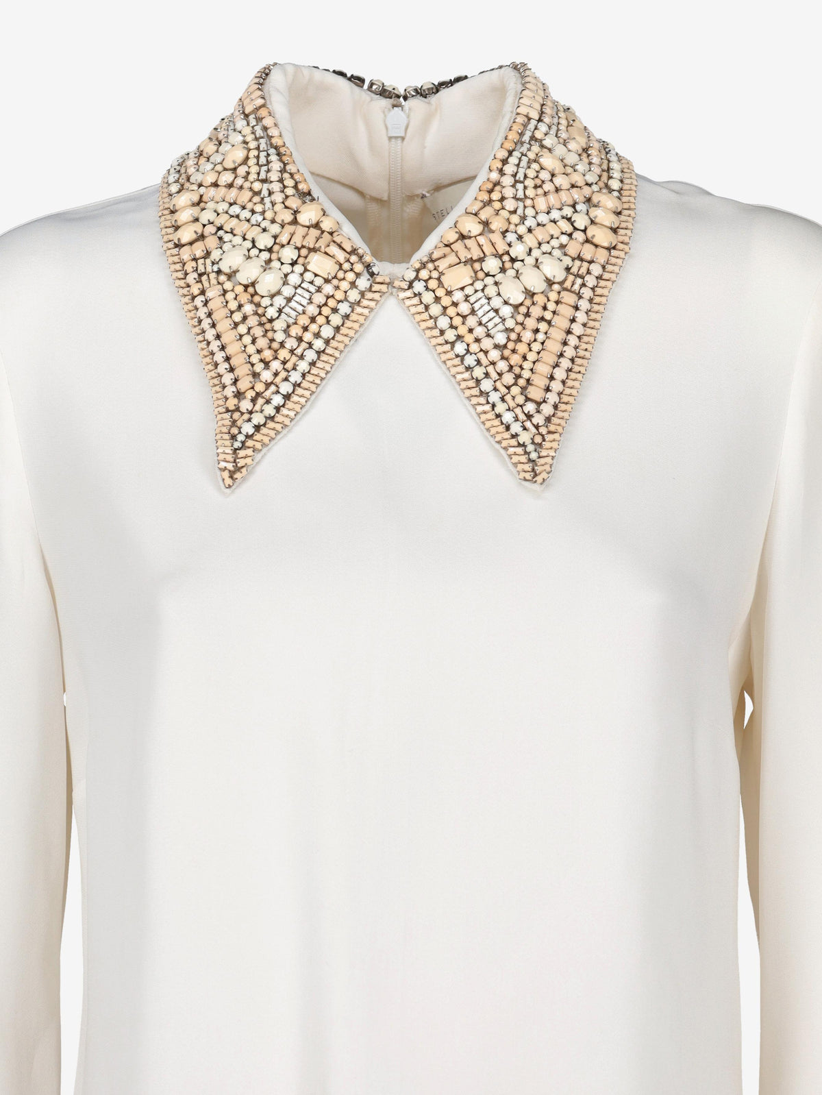 Stella McCartney Shirt with Embellished Collar and Zip Details W7426.11  Stella McCartney 