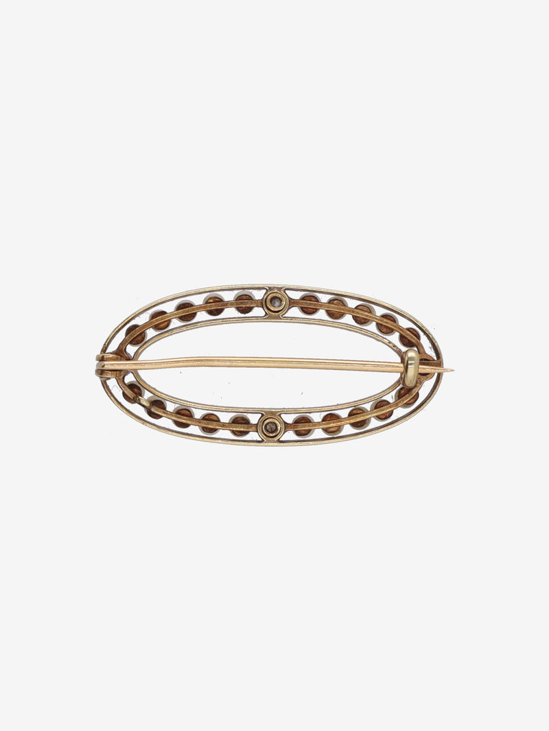 Vintage Oval Openwork Brooch WCV13032025.48.26  Vintage 