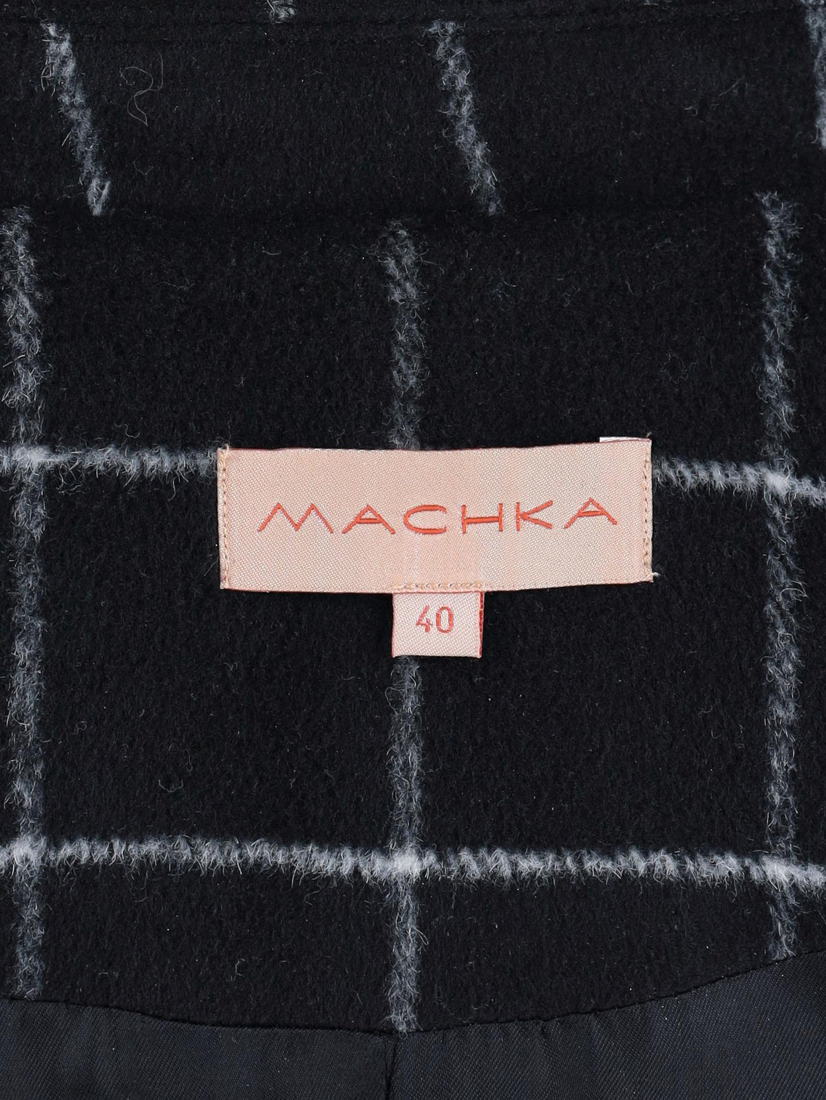 Vintage Double-Breasted Checkered Coat with Patch Details CVM26.22.22  Vintage 