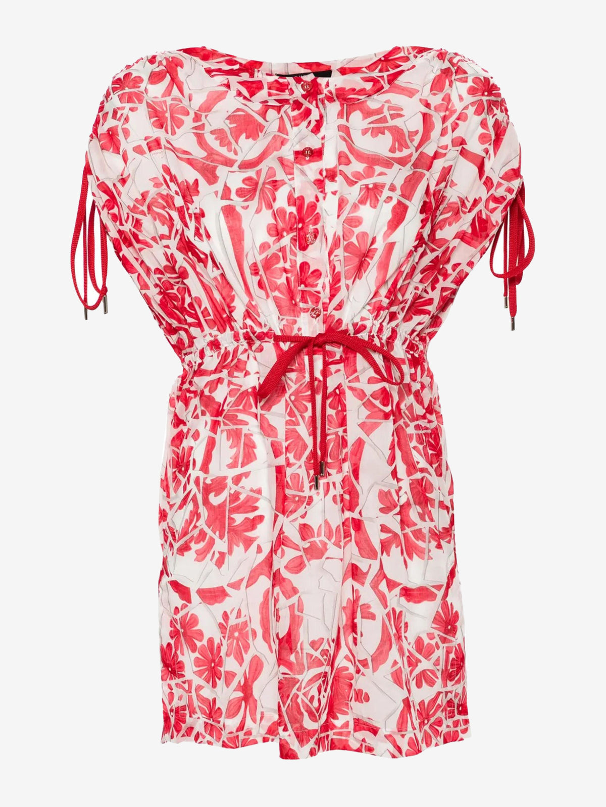 Gucci Floral-Print Semi-Sheer Cotton Mini Dress WCV241026  Gucci 