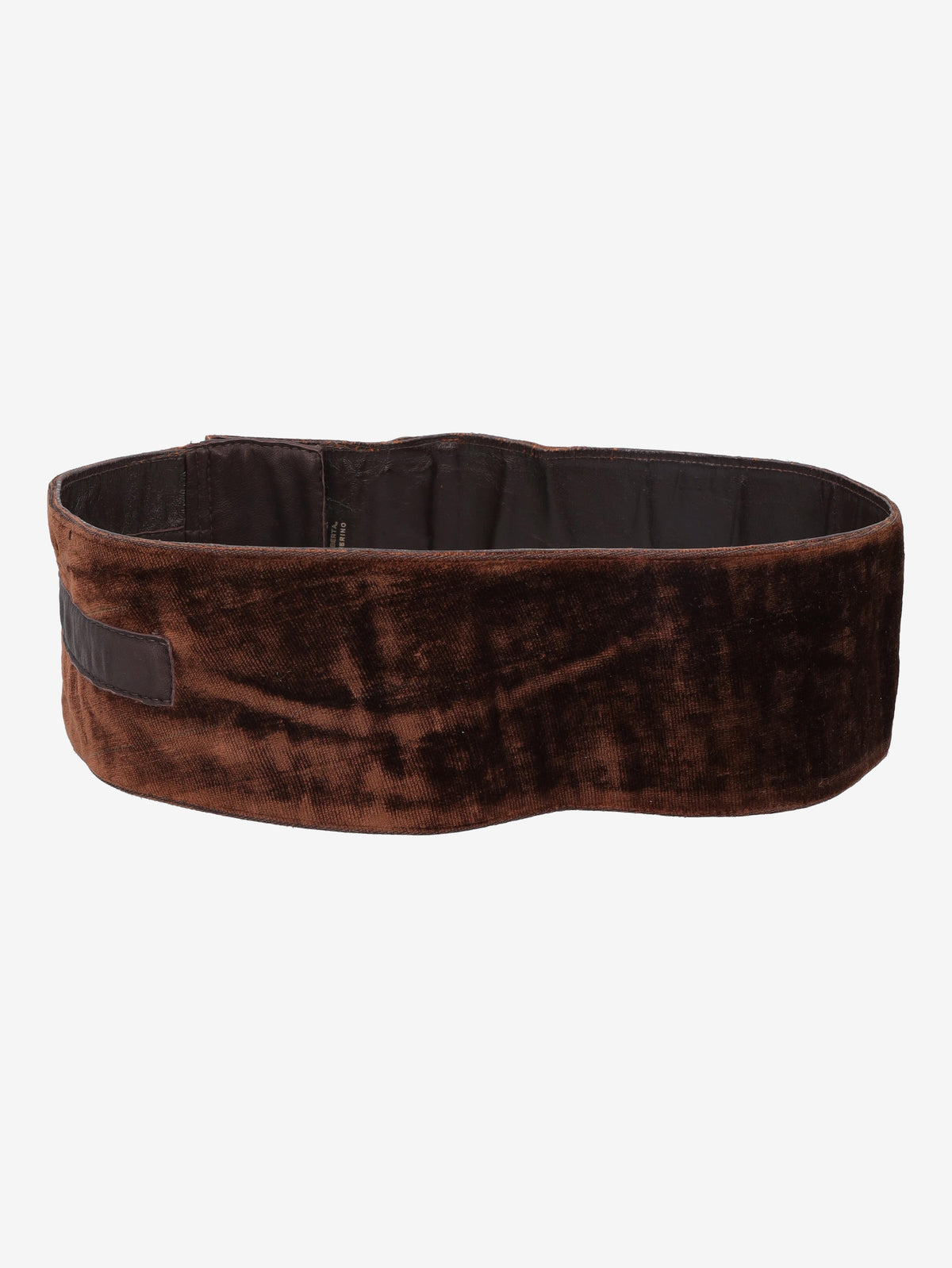 Roberta di Camerino Logo Belt in Leather and Velvet-Effect Fabric W27526.134  Roberta di Camerino 