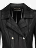 Versace Black Leather Double-Breasted Coat W7426.19  Versace 