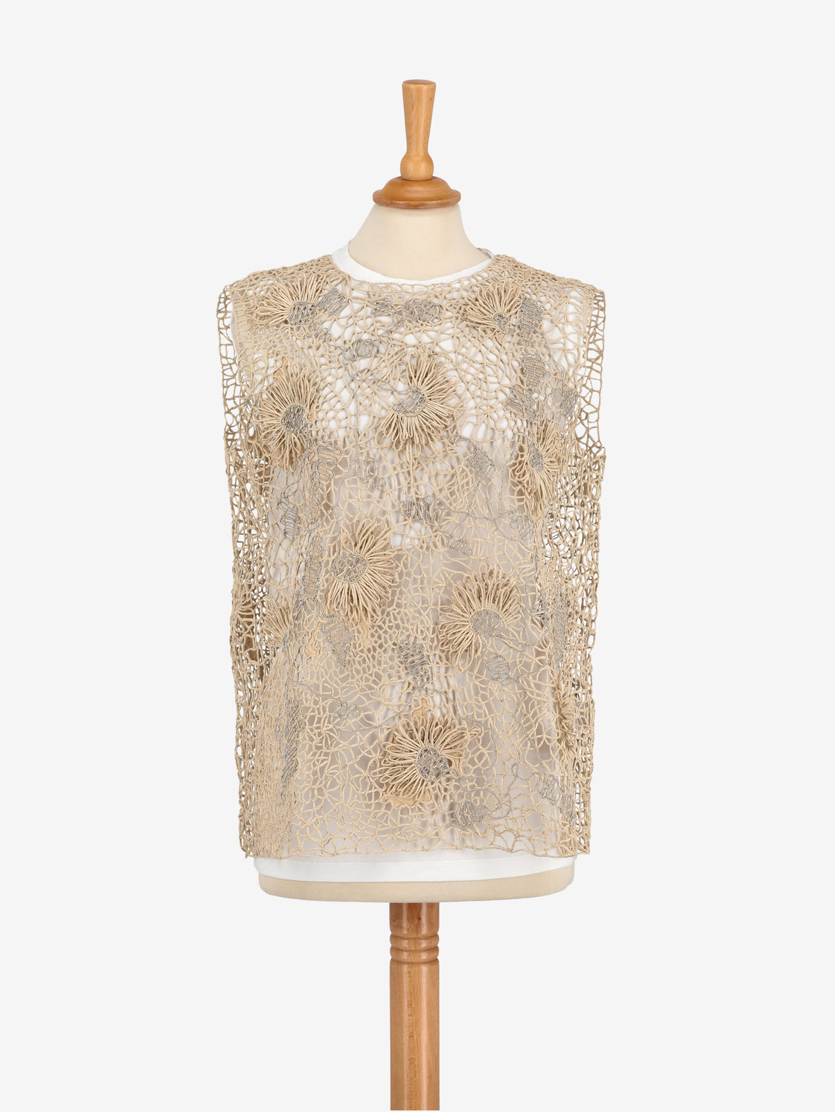Brunello Cucinelli Woven Flowers Top