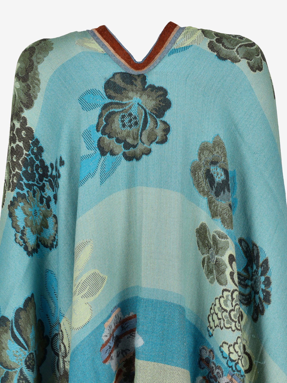 Kenzo Multicolor Floral Shawl with Fringes W27526.53  Kenzo 