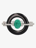 Kenneth Jay Lane Green And Black Circle Brooch CVR24.1.129  Kenneth Jay Lane 