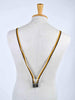 1970s striped thin suspenders in shades of brown W22030635  Vintage 
