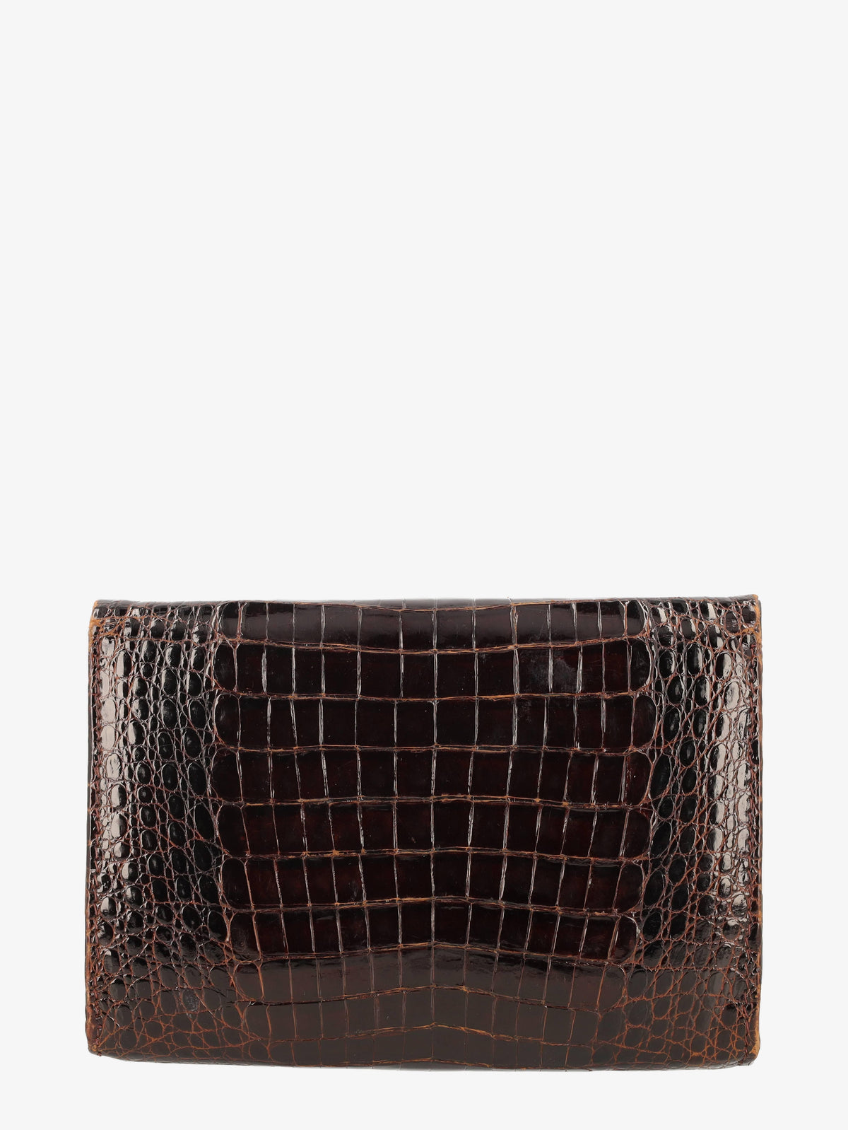Vintage Brown Crocodile Leather Clutch WCV13032025.33  Vintage 