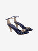 Vintage Navy Suede Embellished Sandals WCV130123  Vintage 