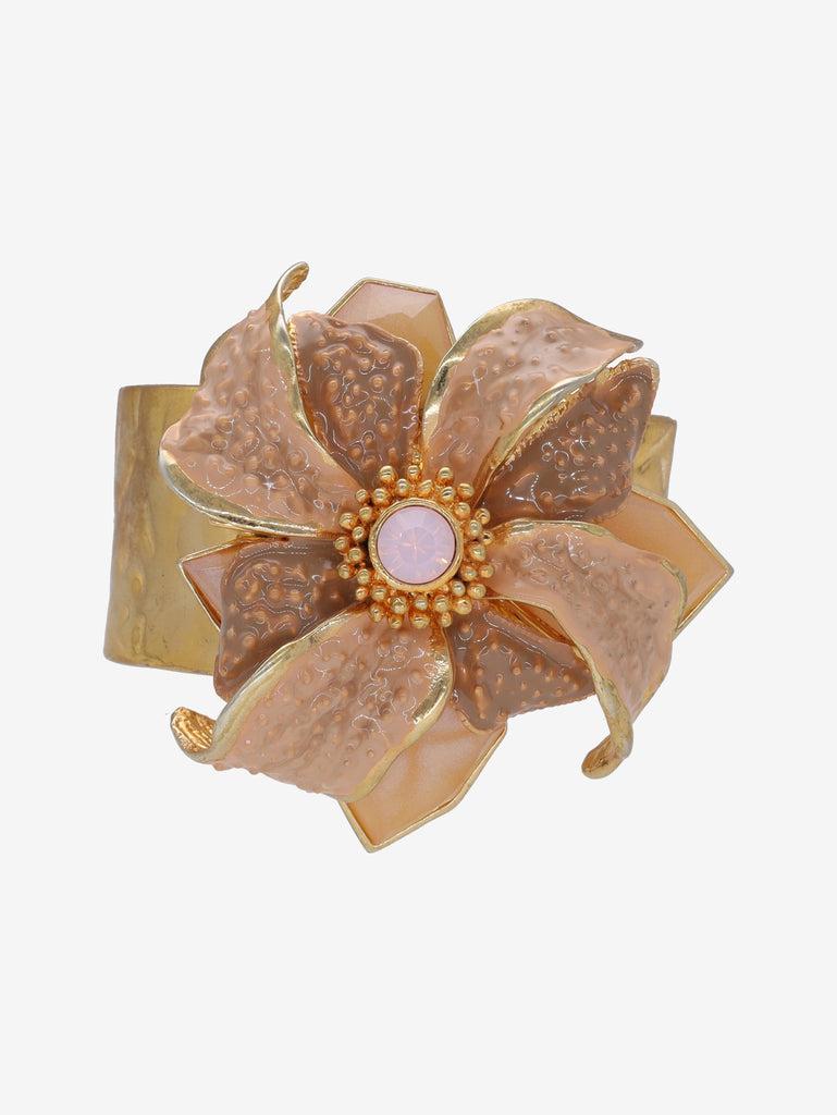 Floral Open Bangle Bracelet W27526.122  Vintage 