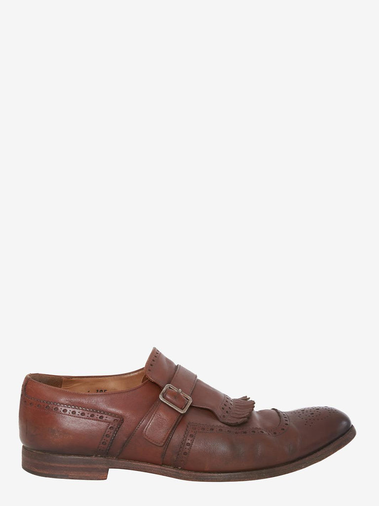 Prada Oxford Brogue Brown Leather Shoe WCV1602233  Prada 