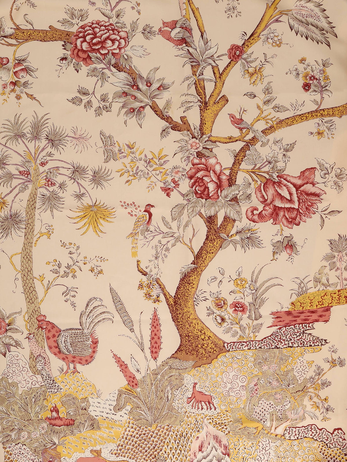 Foulard vintage in seta con albero della vita