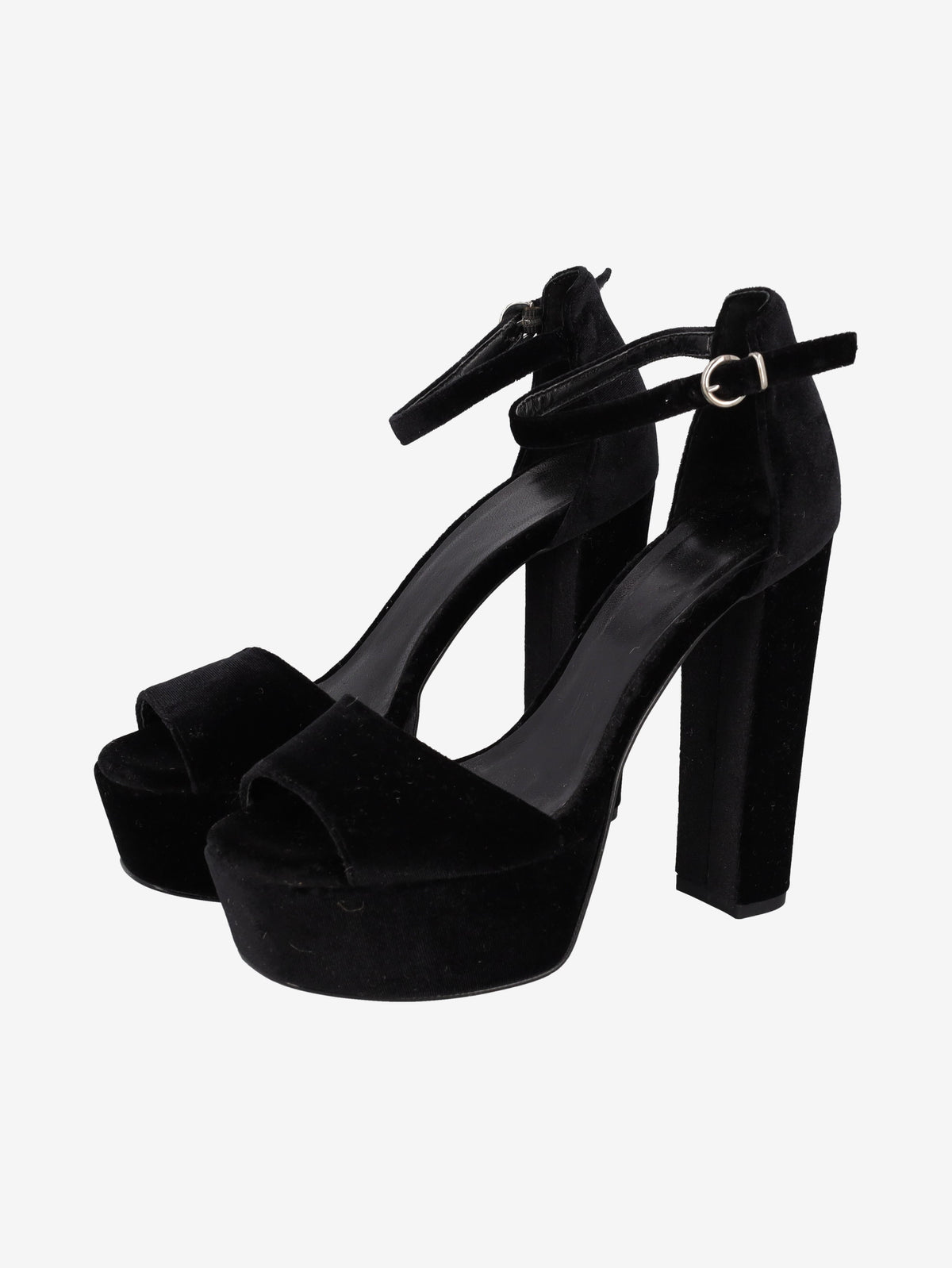 Vintage Black Velvet Platform Sandals WCV22072102  Vintage 