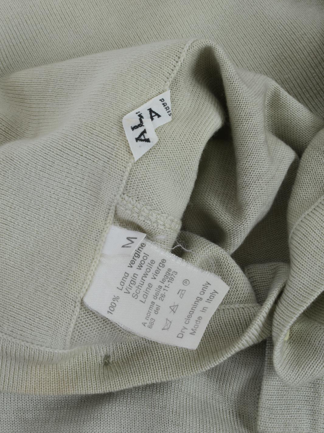 Alaïa Wool Sage Suit - 80s DM1004368  Alaïa 